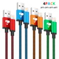 [4 Pack]2+3+5+6ft iPhone Charger Cable,XUDUO Lightning Cable Nylon