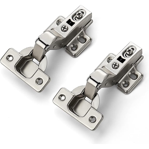 4 Pack 2 Pairs European Kitchen Cabinet Hinges Soft Close Insert Cabinet Door Hinges Heavy-Duty Frameless Adjustable Concealed Cabinet Cup Hinge
