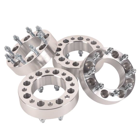 4-Pack 2" Thick Wheel Adapter 8x170mm to 8x6.5" Conversion Kit, Silver-4x 2" Thick 8x170 to 8x6.5" Wheel Adapter Spacer Put 8x6.5" Wheel