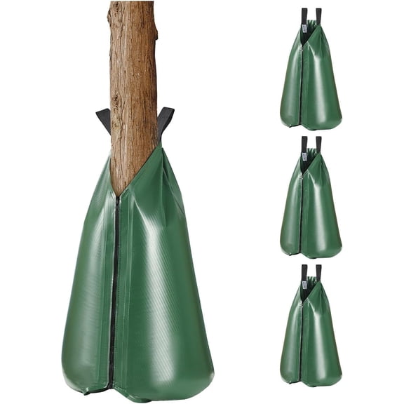 4 Pack 20 Gallons Tree Watering Bag, Slow Release Tree Watering Bags, Refillable Tree Drip Irrigation Water Bags for Trees, Durable Tree Watering System for Deep Root Targeting