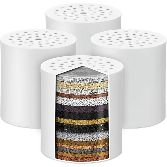 4 Pack 20 Stage Shower Filter,Replacement Shower Cartridge Filter with Vitamin C, Shower Head Replacement Filter for Hard Water