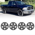 thumbnail image 1 of 4 Pack 20 inch Alloy Wheel Skins for 2013-2018 Dodge Ram 1500/2019-2023 Dodge Ram 1500 Classic,Snap-on Installation Hubcap,Center Cap can be Reattached,Black Matte, 1 of 8