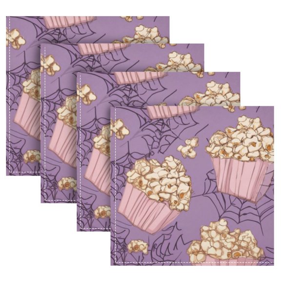 4 Pack 20'' x20" Satin Table Napkins Dinner Napkins for wedding Party Decoration events Pastel Violet Popcorn