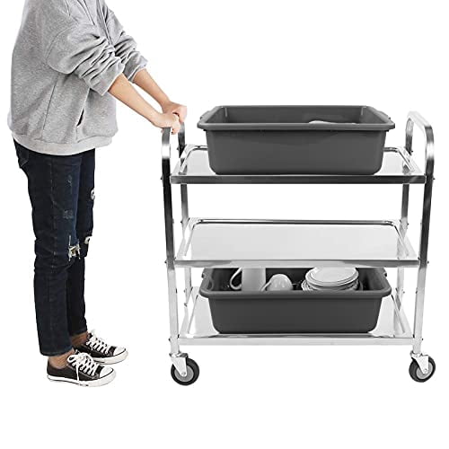 Bus Office Box 4-Pack 22 L Plastic Utility Bus Tub, Commercial Bus Box, Gray - Walmart.com