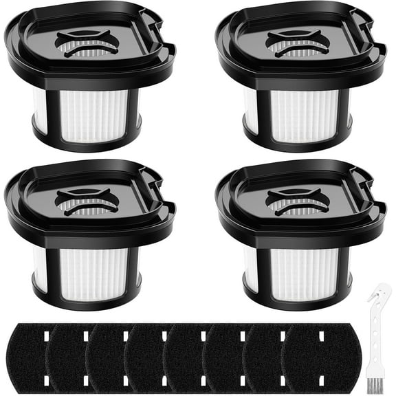 4 Pack 2284W 2390A Vacuum Replacement Filter Compatible with Bissell Pet Hair Eraser Hand Vacuum 2284W, 2390, 2390A, 2579, 2389, Part # 1614212 1614203 1614204, 4 Mesh Filters and 8 Foam Filters