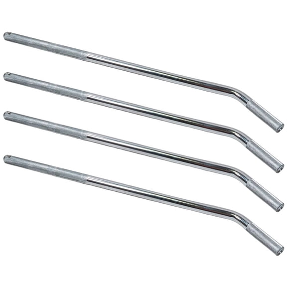 4 Pack 24" Standard Winch Bar for Flatbed Trailer - Chrome Polished Steel Winch Bar with Non-Slip Handle - Strap Binder Bar for Flatbed Winches