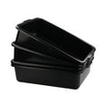 thumbnail image 1 of 4-Pack 25 L  Bus Box/Tote Box, Plastic Utility Bus Tub, Black, 1 of 7