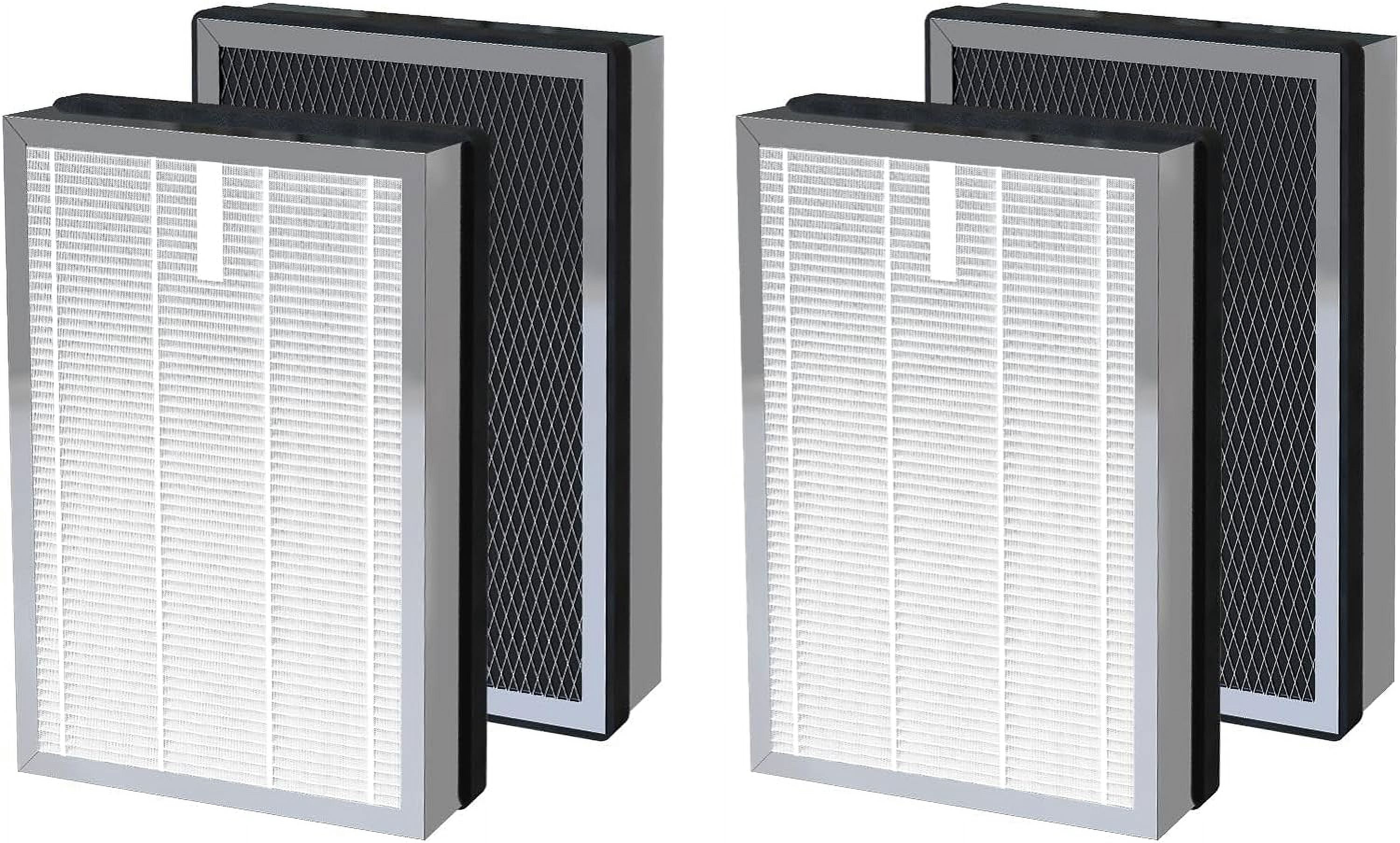 4 Pack 25 Replacement Filters Compatible with MA Series 25 B1/S1/W1 Air Purifier, 3-in-1 True Hepa and Activated Carbon Filter
