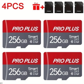 [4-Pack] 256GB Micro SD Card with Adapter, U3 C10 A1 V30 High Speed TF Memory Card, 160MB/s for Nintendo Switch, Phone, Tablet, Camera, Drone, Security Cam - 256GB