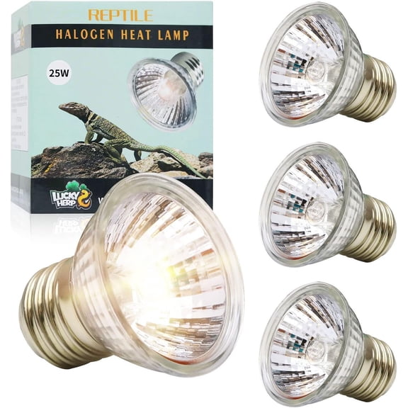 4 Pack 25W UVA UVB Reptile Light Bulbs, Heat Lamp Bulbs for Reptiles and Amphibians, Basking Light Bulb for Turtle, Bearded Dragon, Lizard Heating Use