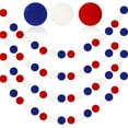 thumbnail image 1 of 4 Pack 26.3 Feet 4th of July Pom Pom Garland Decorations, Red White Blue 30 Balls Independence Day Felt Ball Garland Patriotic Hanging Supplies for Party Home Decor, 1 of 7