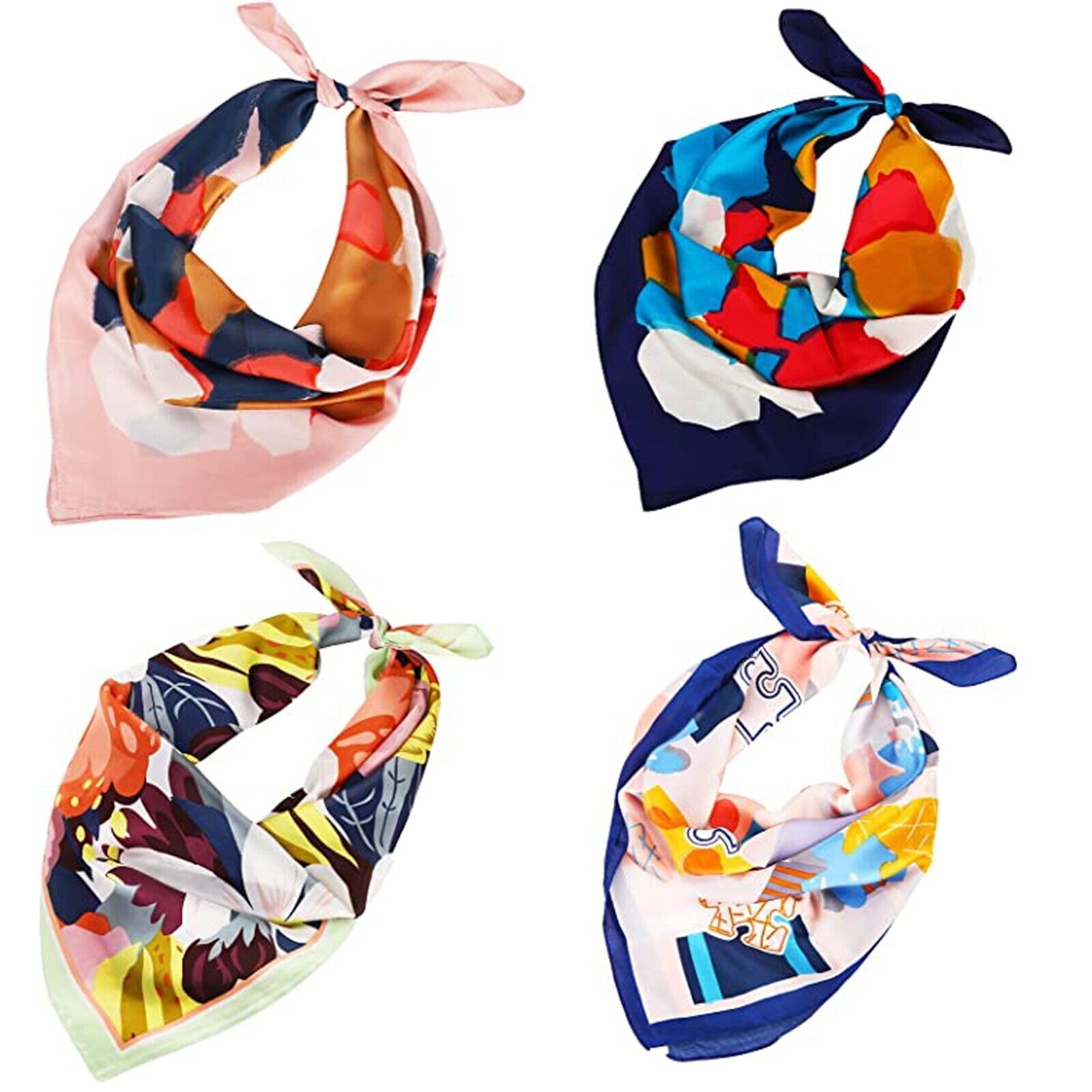 Purple Scarfs for Women Winter Fashion Women's Silk Scarf Luxury Satin