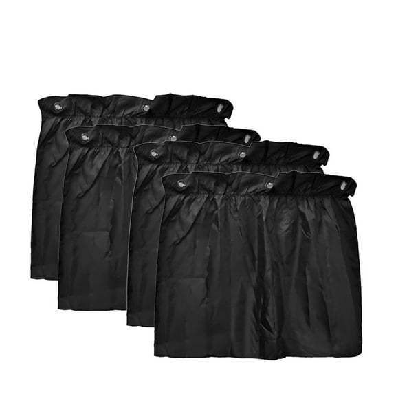 4 Pack 27.6" x 20.5" Polyester Adjustable Car Side Window Curtain Sun Shade Suction Cup Mounting