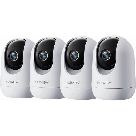 4 Pack 2K PT Pet Security Camera 2.4/5G WiFi, Motion Tracking Two-Way Audio Night Vision for Baby Dog Elder