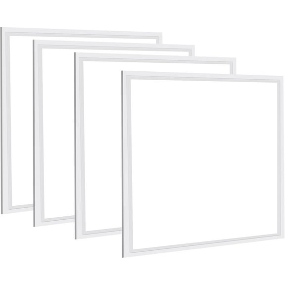 4 Pack 2x2 LED Flat Panel Light, 45W 5800 LM Drop Ceiling Light Fixture, 5000K Lights,0-10V Dimmable, 2x2 Recessed Edge-Lit Troffer Fixture, 2x2ft LED Troffer Lights for Office,ETL Listed