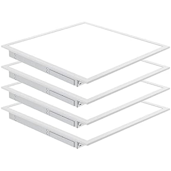 4 Pack 2x2 LED Panel for Drop-in Ceiling, 40W, 4000K Cool White, Super Bright 4400LM, 0-10V Dimmable Flat Backlit Lay in Fixture, Flicker Free Office Lights, 120V-277V, ETL Listed