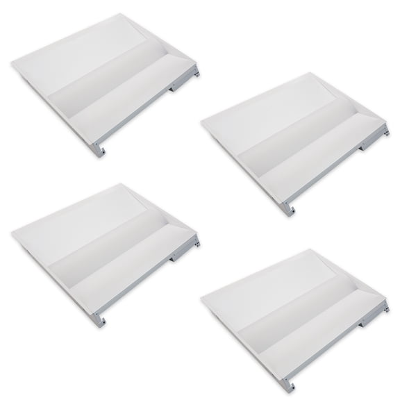 4 Pack 2x2 LED Troffer Center Basket Panel, Color Selectable 3500K/4000K/5000K, Watt Adjustable 30W/35W/40W-Up to 5000 Lumens, 0-10V Dimmable, 120-270V-UL&DLC Listed