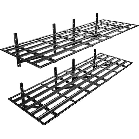 4 Pack 2x3ft Heavy Duty Garage Wall Shelving, 1600LB Weight Capacity, 24"x36" Adjustable Commercial Grade Steel Storage Rack for Garage, Basement, Warehouse (Black)$$Tools & Hardware Other