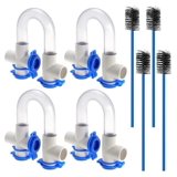 4 Pack 3/4 Inch PVC Condensate Trap for HVAC Systems with 16 Inch Brush ...