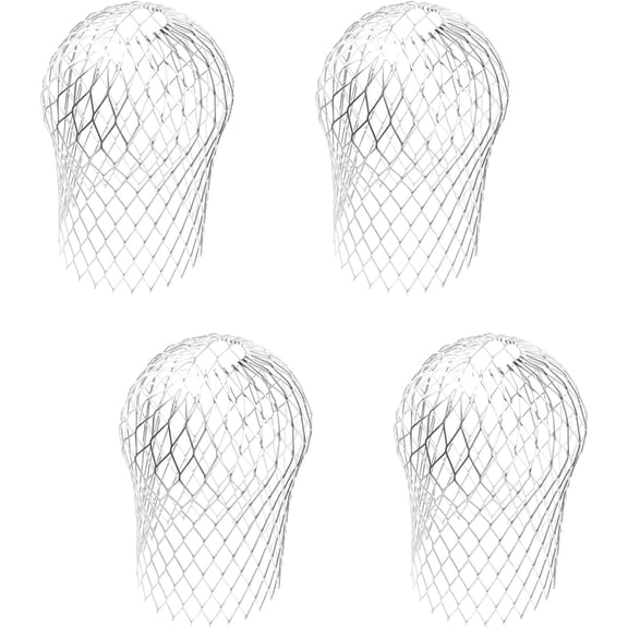 4-Pack 3.5-Inch Aluminum Downspout Filter Screen, Expandable Gutter Guard, Anti-Clogging for Leaves and Debris