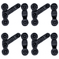 thumbnail image 1 of 4 Pack 3.5 inch Decorative Bar Flip Latch- Black - Small Latch - Gate Hardware Wrought Iron Decorative Hardware Hook Latch Attic Door Latch - The Farmhouse Series by Borderland Rustic Hardware, 1 of 3