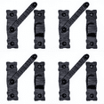 thumbnail image 1 of 4 Pack 3.5 inch Decorative Bar Flip Latch- Black - Small Latch - Gate Hardware Wrought Iron Decorative Hardware Hook Latch Attic Door Latch - The Sinaloa Series by Borderland Rustic Hardware, 1 of 3