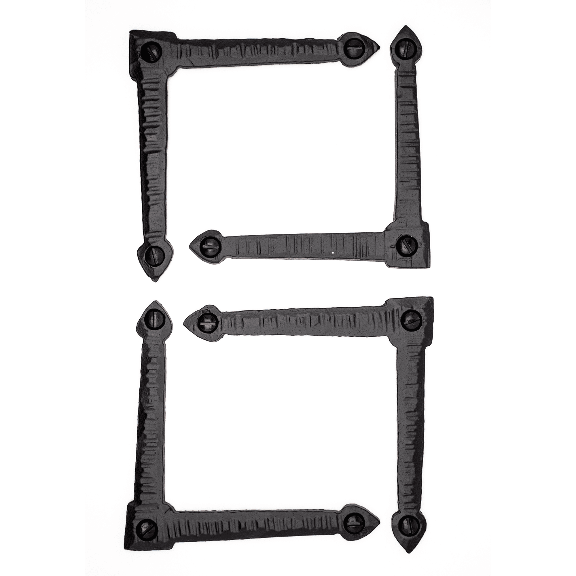 4 Pack 3.5 inch Decorative Corner Brackets Black L Bracket Decorative
