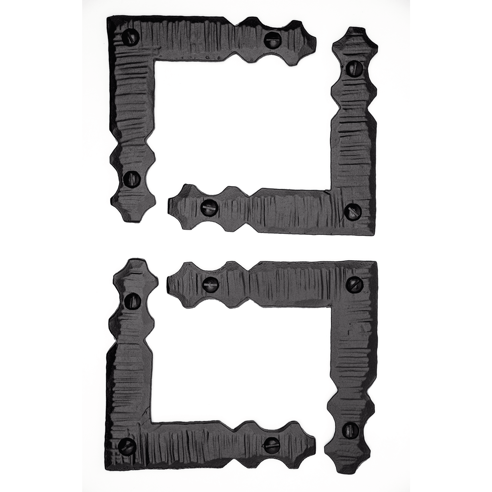 4 Pack 3.5 inch Decorative Corner Brackets Black L Bracket Decorative