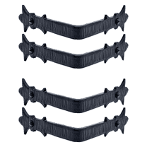 4 Pack 3.5 inch Metal Corner Protector - Black - Furniture Corner Hardware Corner Bracket Metal Embellishments for Wood Decorative Metal Trim The Byzantium Series by Borderland Rustic Hardware