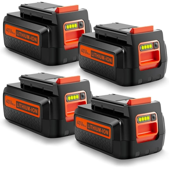 4-Pack 3.6Ah 40V LBX2040 Replace for Black and Decker 40Volt Battery LBXR36 LBXR2036 LST540 LCS1240 LBX1540 LST136W Cordless Power Tool Lithium