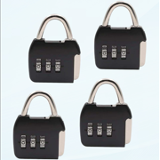 4 Pack 3 Digit Combination Padlock Durable Digit Security Padlocks Combination Locks Outdoor Waterproof Coded Padlock for Travel Bag, Suitcases, Lockers, Gym