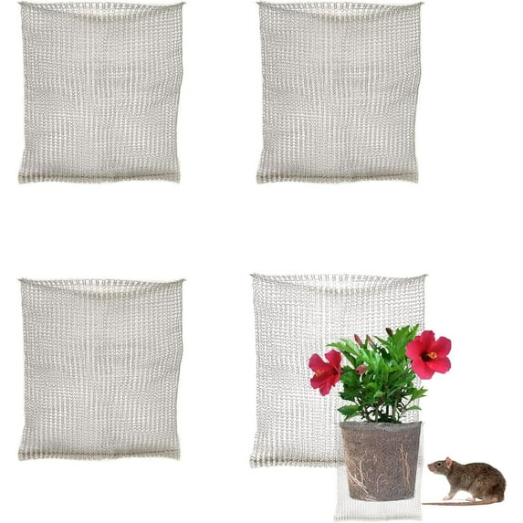 4 Pack 3 Gallon Plant Root Guard Baskets Gopher and Vole Wire Mesh Baskets Stainless Steel Gopher Netting for Planting Berries Vegetables Root Protection