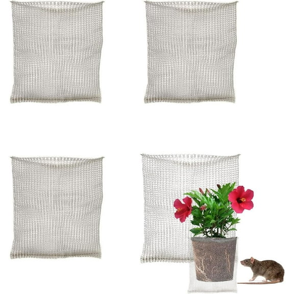 4 Pack 3 Gallon Plant Root Guard Baskets Gopher and Vole Wire Mesh Baskets Stainless Steel Gopher Netting for Planting Berries Vegetables Root Protection