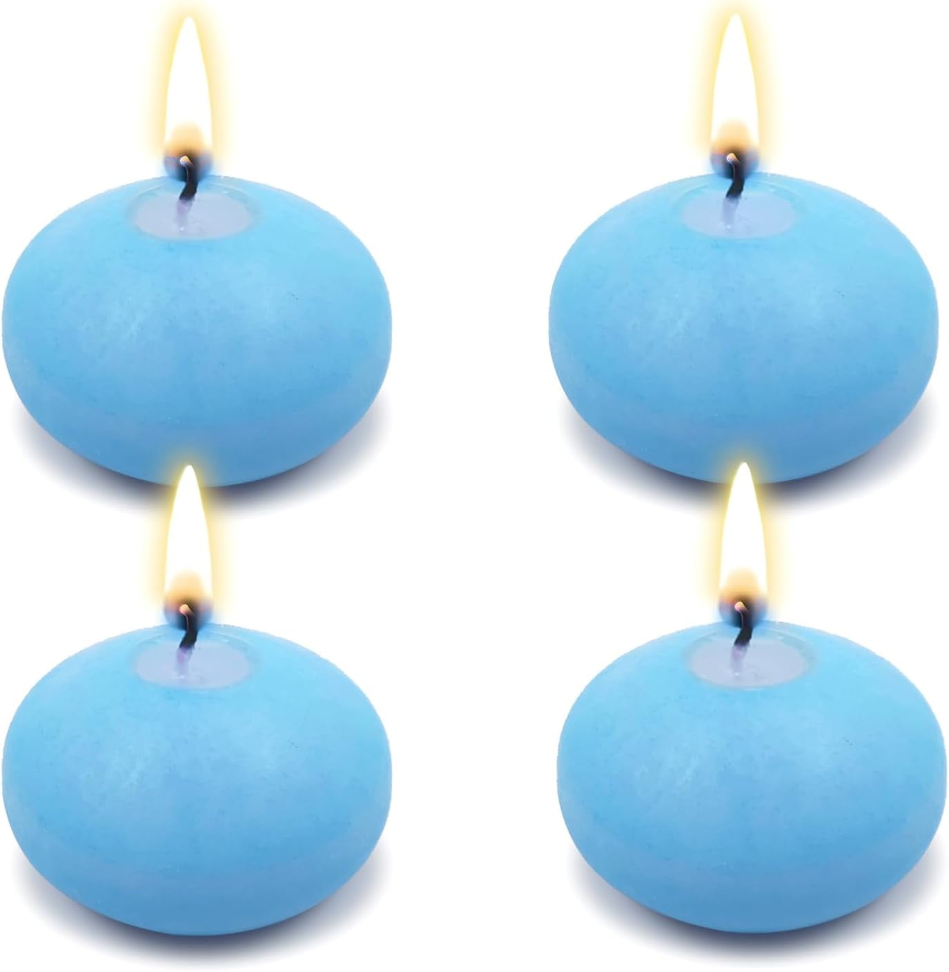 4 Pack 3 Hour Burning Unscented Classic 1.7" Floating Candles for