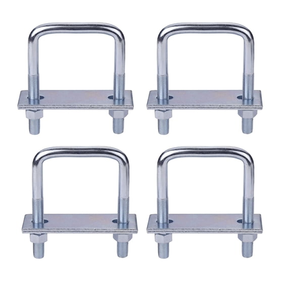 4-Pack 3-Inch Leaf Spring Clamp Kit Steel for Truck Trailer Suspension