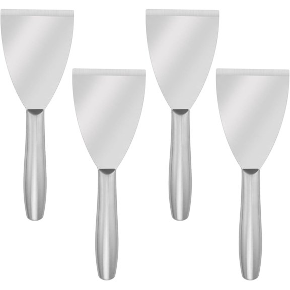 4 Pack 3 Inch Putty Knife Scraper, Putty Knife Set, Stainless Steel Putty Knife, Wallpaper Scraper Paint Scraper Tool for Spreading Drywall Spackle, Plasterboard Mud, Scraping Paint, by GENHAKON.