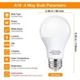 4-Pack 3-Way LED Light Bulbs, 15/40/60W Equivalent, E26 Base, 2700K ...