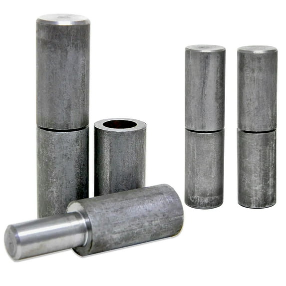 4 Pack - 3” Weldable Barrel Hinges – 3 Inch x ¾ Inch – Heavy Duty Steel – Weld On Bullet Door Hinges