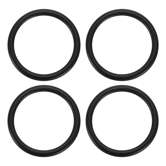 4 Pack 304 Stainless Steel O Ring, 1.22" OD. 0.12" Thickness Seamless Welded Circle Loop Round Ring, Black