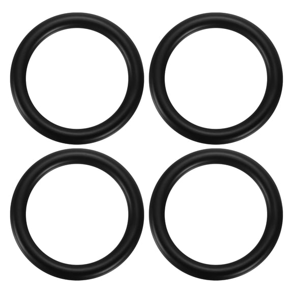 4 Pack 304 Stainless Steel O Ring, 2.52" OD. 0.28" Thickness Seamless Welded Circle Loop Round Ring, Black