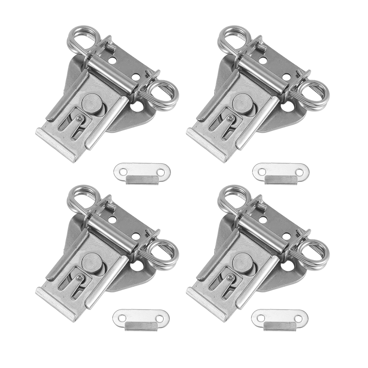 Uxcell 4-Pack Stainless Steel Butterfly Twist Latch – Spring-Loaded, 2.52 Inch, Silver, For Tool Boxes, Suitcases & Wooden Cases