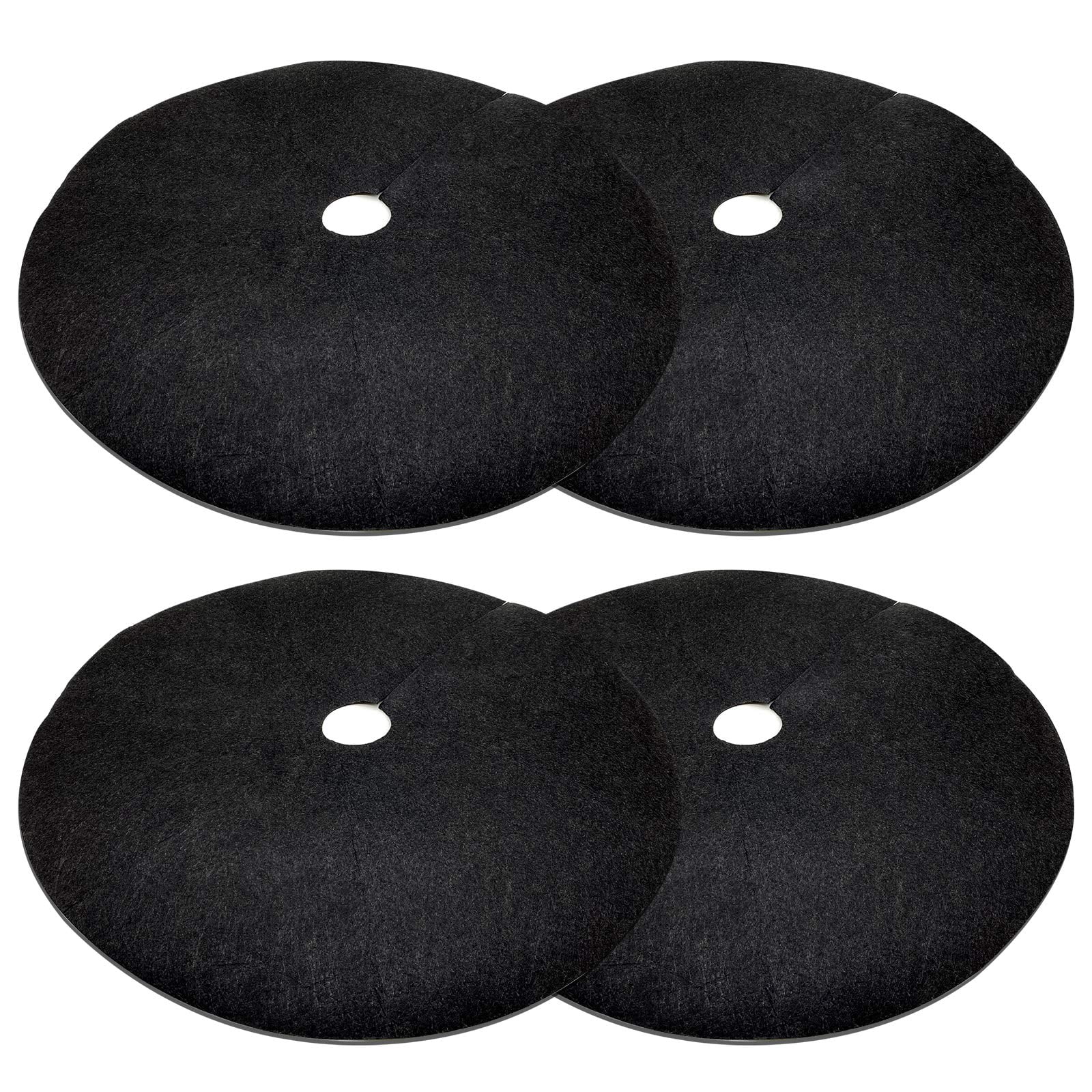 4 Pack 32.3" Non-Woven Tree Mulch Ring - Degradable Tree Protector Mat ...