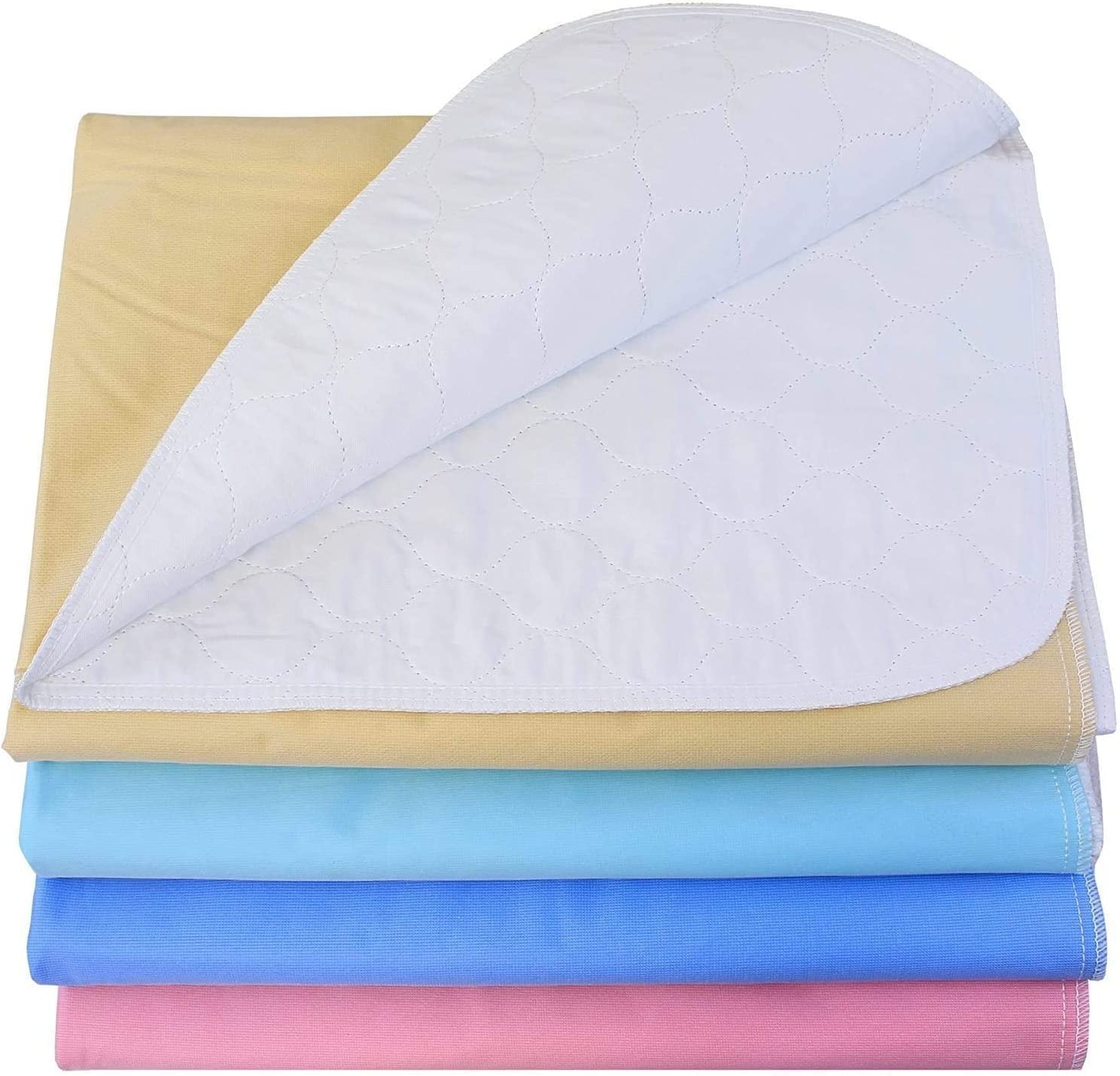 4 Pack 34 x 36 Reusable Incontinence Underpad - Heavy Weight Soaker Washable Incontinence Bed Pad