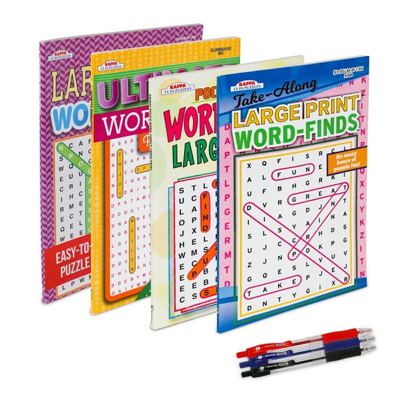 WordSearch Puzzle Books for Adults, Includes Volumes #842 #311 #388 #614 (4-Pack Edition), (Paperback)