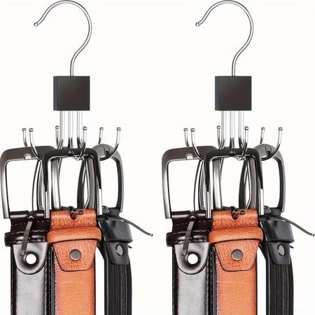 4-Pack Rotating Metal Closet Hooks – 360 ° Swivel Multi-Claw Hangers for Organizing Scarves, Belts, Ties & Accessories, Space-Saving Wardrobe Storage