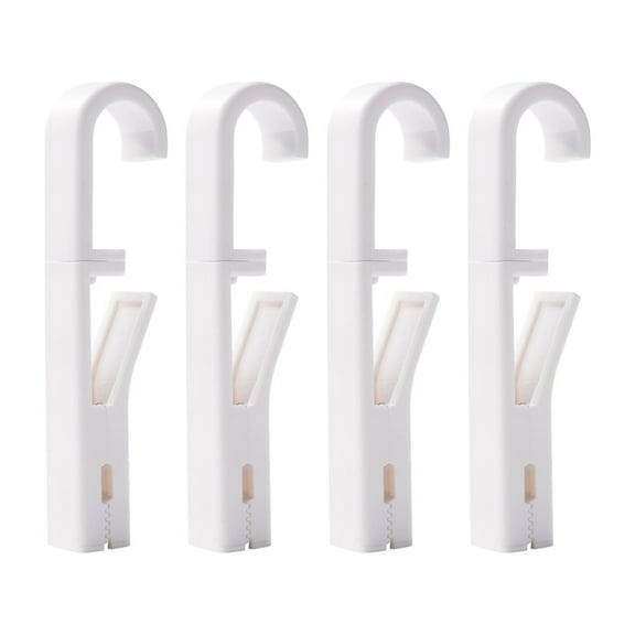 4-Pack 360° Rotating Hanging Clips | Multifunctional Hook Storage Drying Clips | Non-Slip Windproof Design for Bathroom Kitchen Wardrobe | 12x3cm