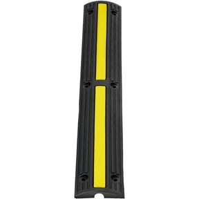 4-Pack 39-Inch Heavy Duty Cable Protector Ramp, 18000 lbs Capacity, Speed Bump Style Floor Cable Cover - Black