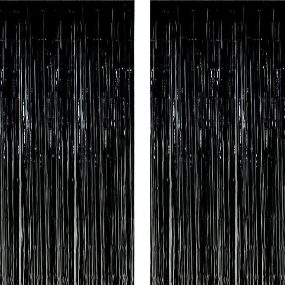 4 Pack 3FT x 8FT Metallic Tinsel Foil Fringe Curtains Photo Booth Backdrop Party Birthday Wedding Christmas Decorations