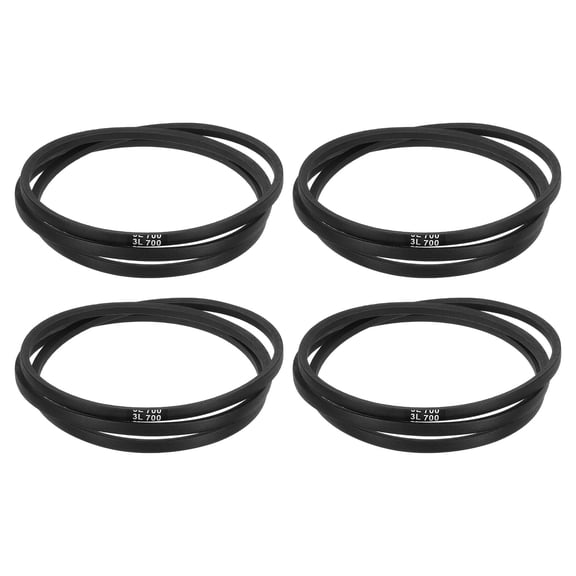 Uxcell 4 pack 3L700 Classic Wrapped Rubber V-Belt, 70"(1778mm) Outside Circumference, 3L Profile V Belt 3/8" Width 7/32" Height