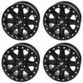 thumbnail image 1 of (4 Pack) 4/110 Tusk Uinta Beadlock Wheel 14x7 5.0 + 2.0 Matte Black For YAMAHA GRIZZLY 600 4x4 1998-2001, 1 of 7